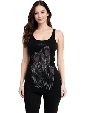 Key Closet Zebras Tank Top Women’s Black Size X Small & XL & Large